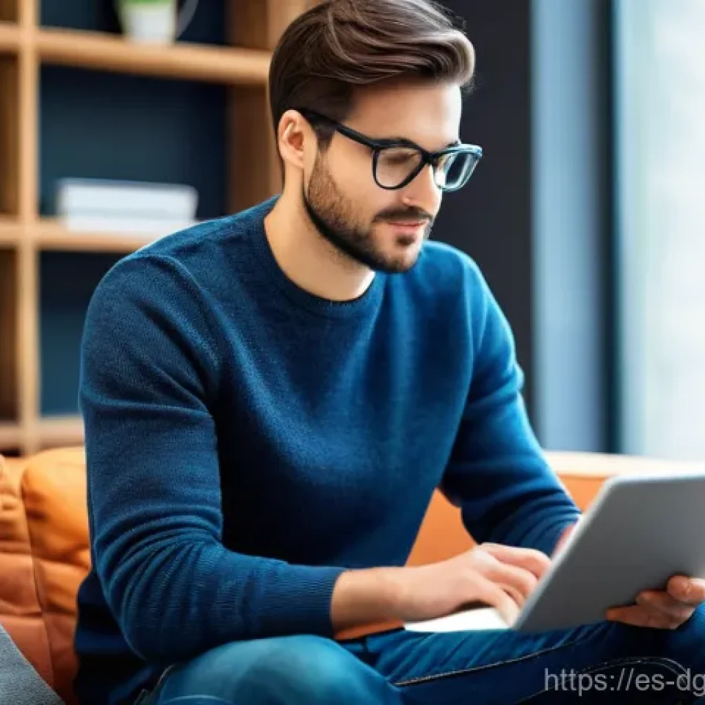 각 산업별 효과적인 디지털 광고 타겟팅 - Online Consumer's World**
Prompt: "A diverse young adult (20s-30s), wearing a stylish yet comfortab...