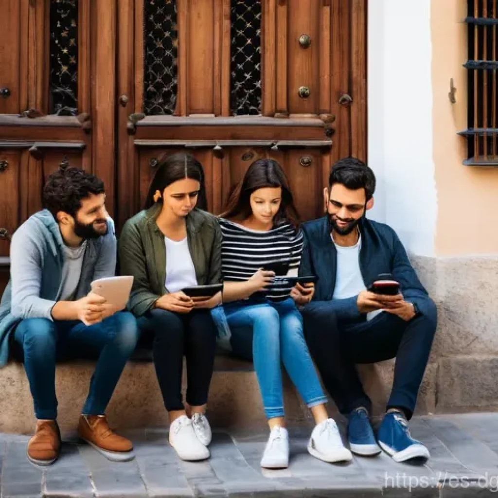 디지털 광고 타겟팅 전략과 고객 충성도 - A diverse group of Spanish individuals from various demographics (e.g., a young tech enthusiast in M...