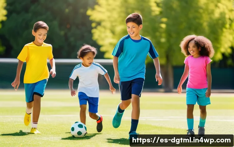 디지털 광고 타겟팅 전략의 성공적인 실행 - **Prompt:** "A group of diverse children, aged 6-10, are playing soccer in a sunny park in Madrid. T...