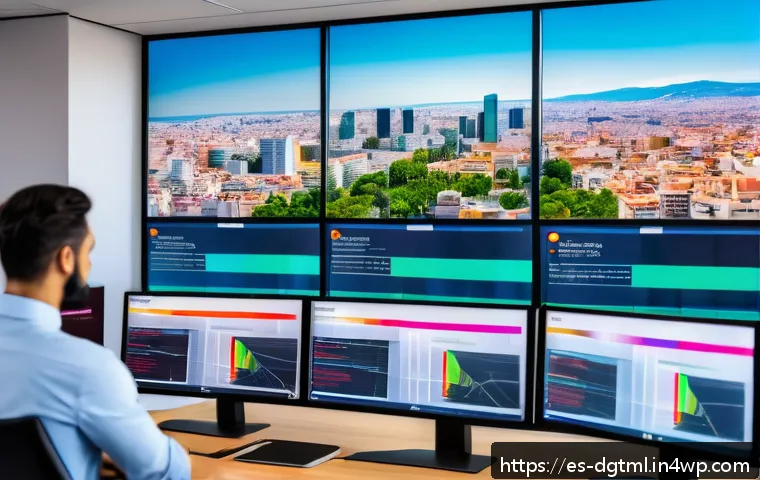AI를 활용한 디지털 광고 타겟팅 전략 - A modern digital marketing control room with diverse Hispanic professionals analyzing predictive AI ...